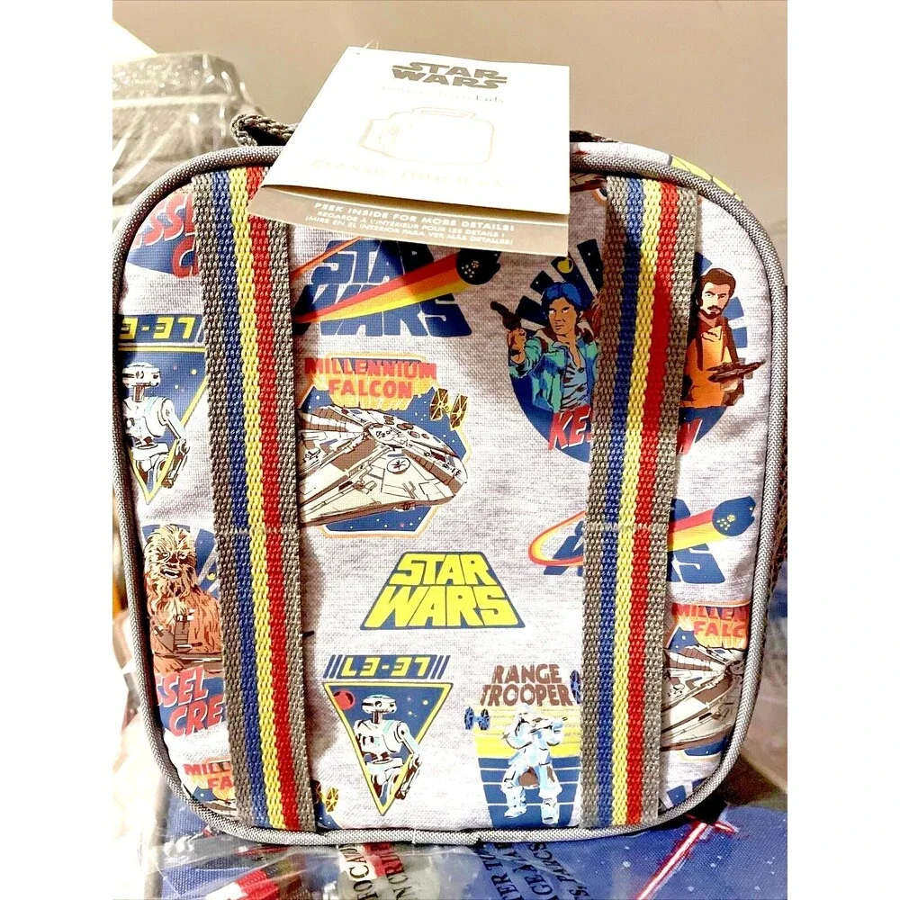 Pottery Barn School Disney Star Wars LUNCH BOX BAG SOLO travel boy Vader space -